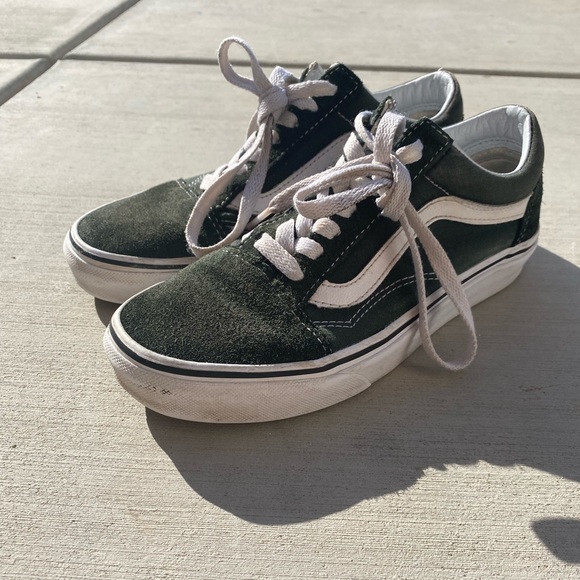 dark green vans shoes